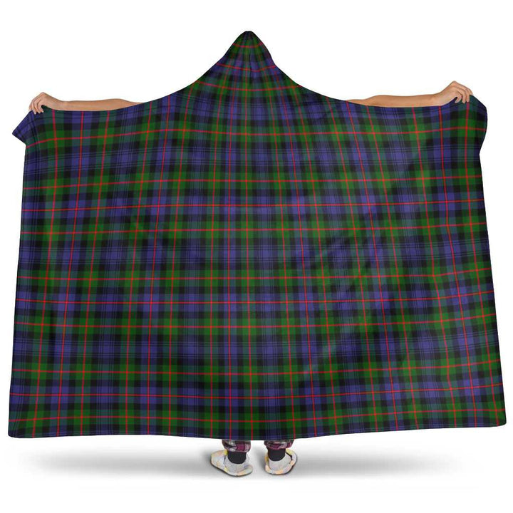 Scottish Murray of Atholl Modern Clan Tartan Hooded Blanket Tartan Plaid 1