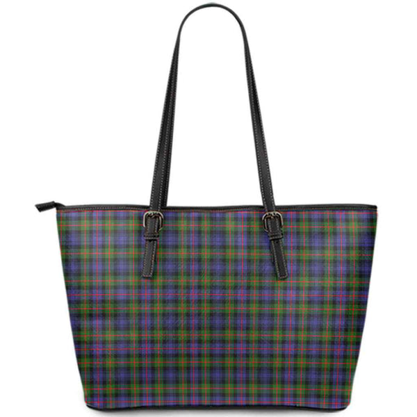 Scottish Murray of Atholl Modern Clan Tartan Leather Tote Tartan Plaid