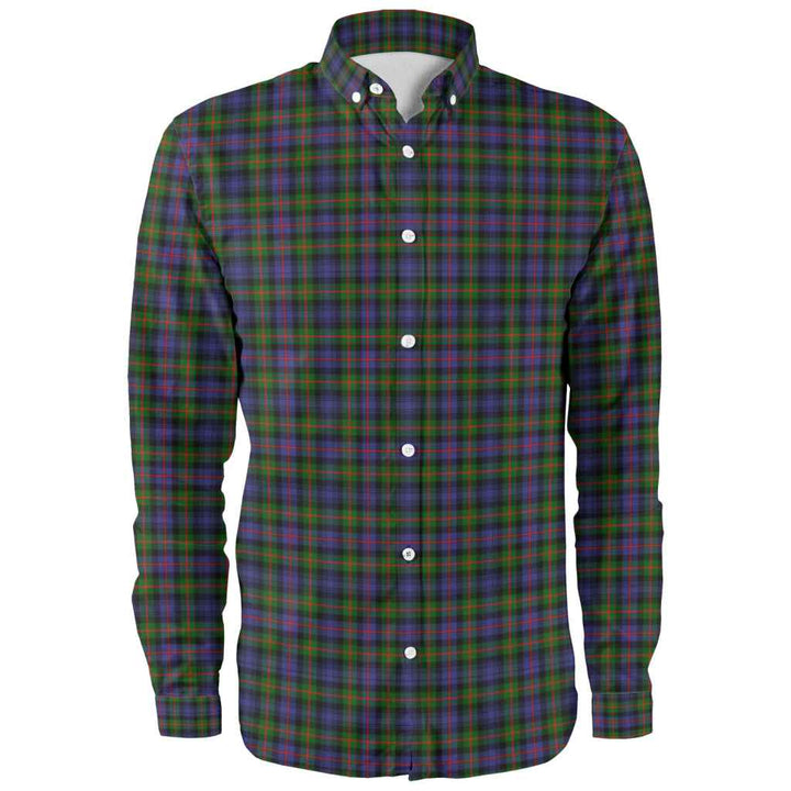Scottish Murray of Atholl Modern Clan Tartan Long Sleeve Shirt Front Side Tartan Plaid