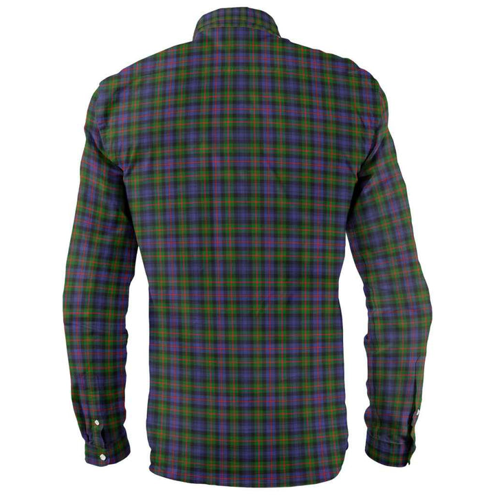 Scottish Murray of Atholl Modern Clan Tartan Long Sleeve Shirt Back Side Tartan Plaid