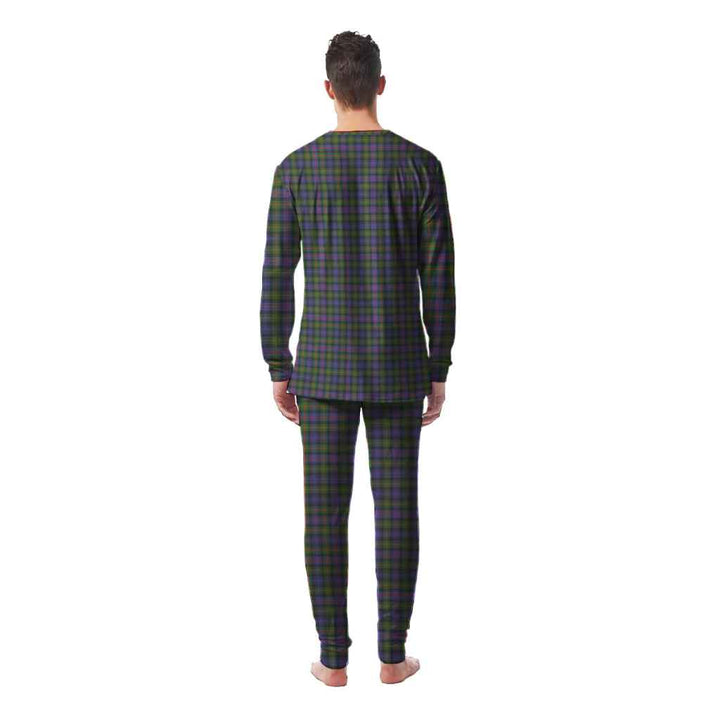 Scottish Murray of Atholl Modern Clan Tartan Pajama Set Men Back Side Tartan Plaid
