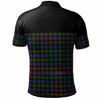Scottish Murray of Atholl Modern Clan Tartan Polo Shirt - Horizontal Style Back Side Tartan Plaid