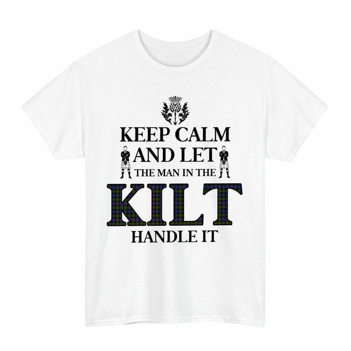 Scottish Murray of Atholl Modern Clan Tartan T-Shirt - Keep Calm Tartan Plaid White Color