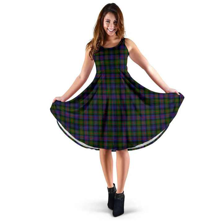 Scottish Murray of Atholl Modern Clan Tartan Women Midi Dress