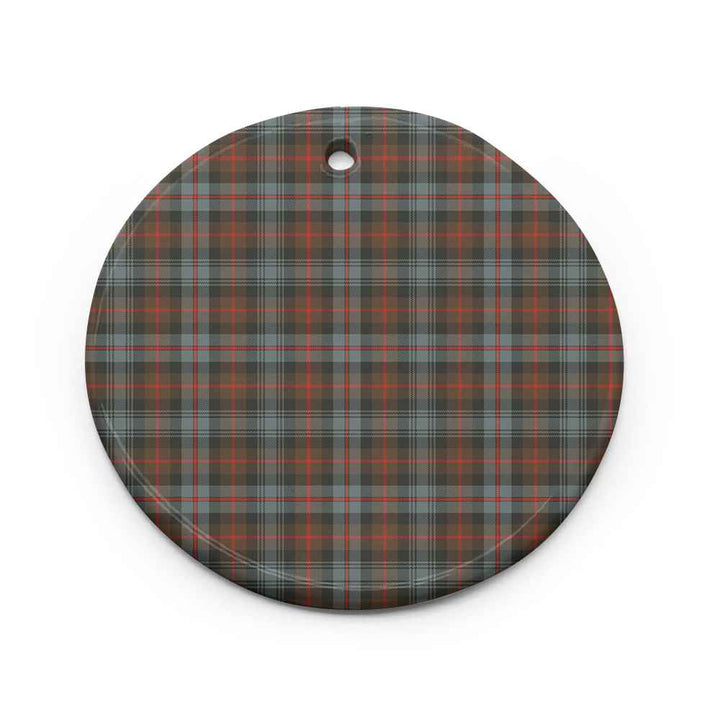 Scottish Murray of Atholl Weathered Clan Tartan Ceramic Ornament Circle Shape Tartan Plaid