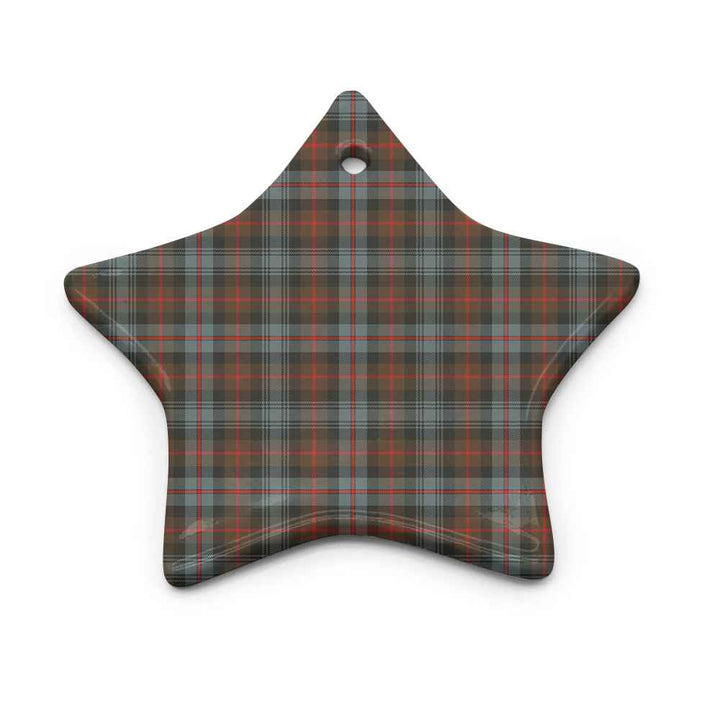 Scottish Murray of Atholl Weathered Clan Tartan Ceramic Ornament Star Shape Tartan Plaid