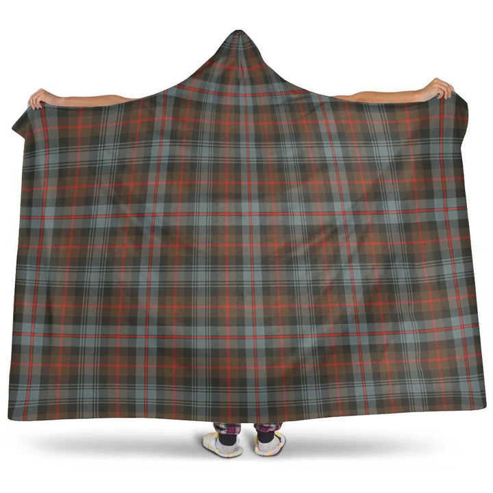 Scottish Murray of Atholl Weathered Clan Tartan Hooded Blanket Tartan Plaid 1