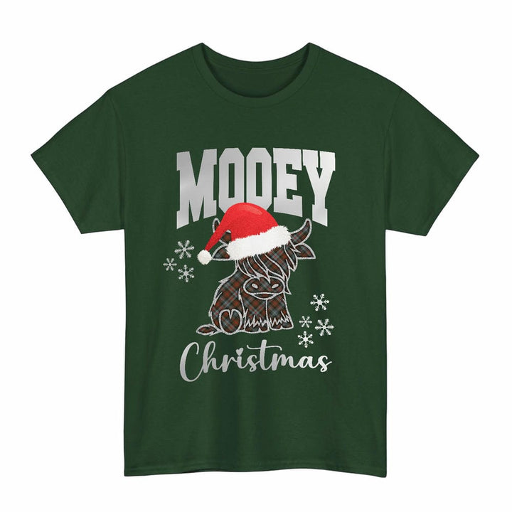 Scottish Murray of Atholl Weathered Clan Tartan T-Shirt - Mooey Christmas Tartan Plaid Forest Green Color