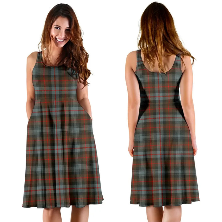 Scottish Murray of Atholl Weathered Clan Tartan Women Midi Dress