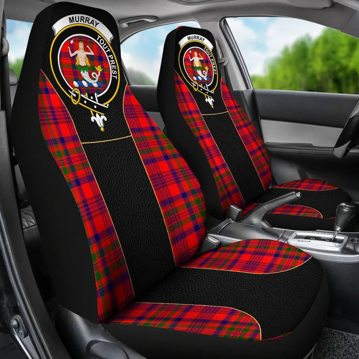 Scottish Murray (of Dysart) Clan Crest Tartan Car Seat Covers - Special Style 3