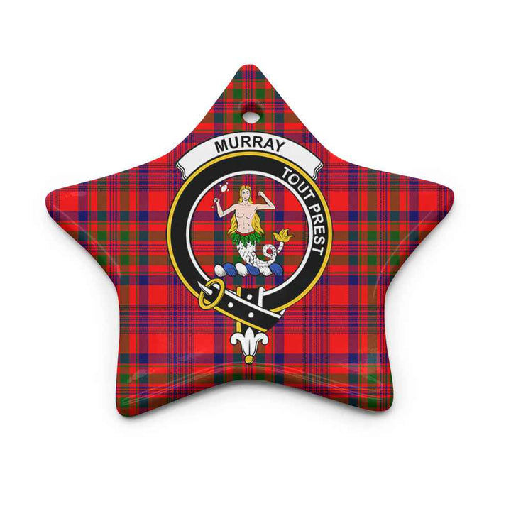 Scottish Murray (of Dysart) Clan Crest Tartan Ceramic Ornament Star Shape Tartan Plaid