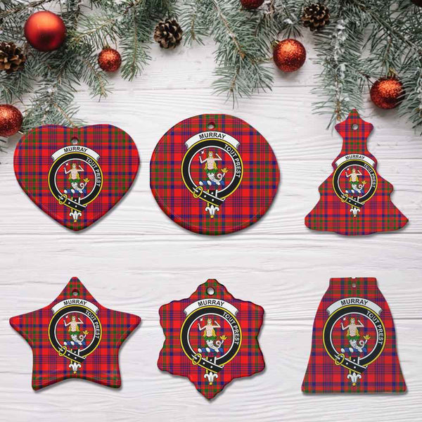 Scottish Murray (of Dysart) Clan Crest Tartan Ceramic Ornament All Tartan Plaid