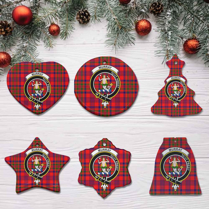 Scottish Murray (of Dysart) Clan Crest Tartan Ceramic Ornament All Tartan Plaid