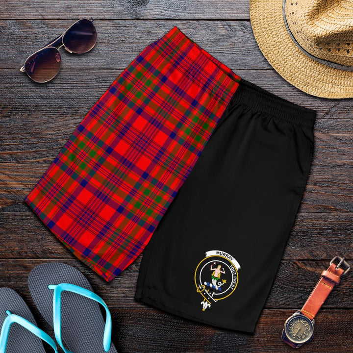 Scottish Murray (of Dysart) Clan Crest Tartan Half of Me Men's Shorts