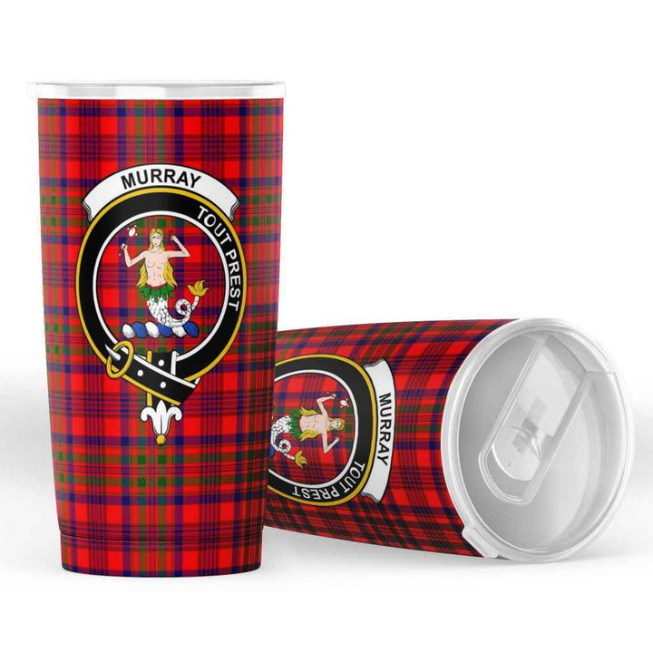Scottish Murray (of Dysart) Clan Crest Tartan Insulated Tumbler Tartan Plaid 4