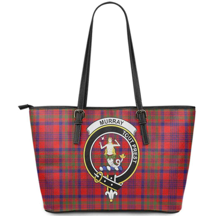 Scottish Murray (of Dysart) Clan Crest Tartan Leather Tote Tartan Plaid