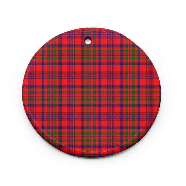 Scottish Murray of Tulloch Modern Clan Tartan Ceramic Ornament Circle Shape Tartan Plaid