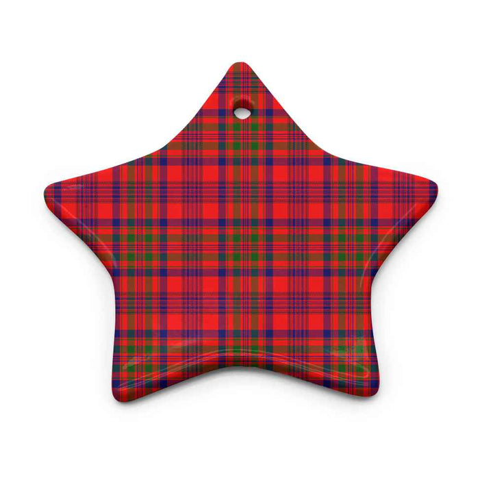 Scottish Murray of Tulloch Modern Clan Tartan Ceramic Ornament Star Shape Tartan Plaid