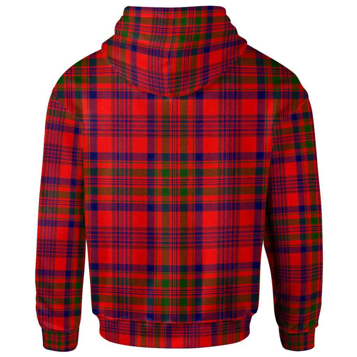 Scottish Murray of Tulloch Modern Clan Tartan Hoodie Back Side Tartan Plaid