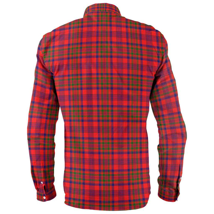 Scottish Murray of Tulloch Modern Clan Tartan Long Sleeve Shirt Back Side Tartan Plaid