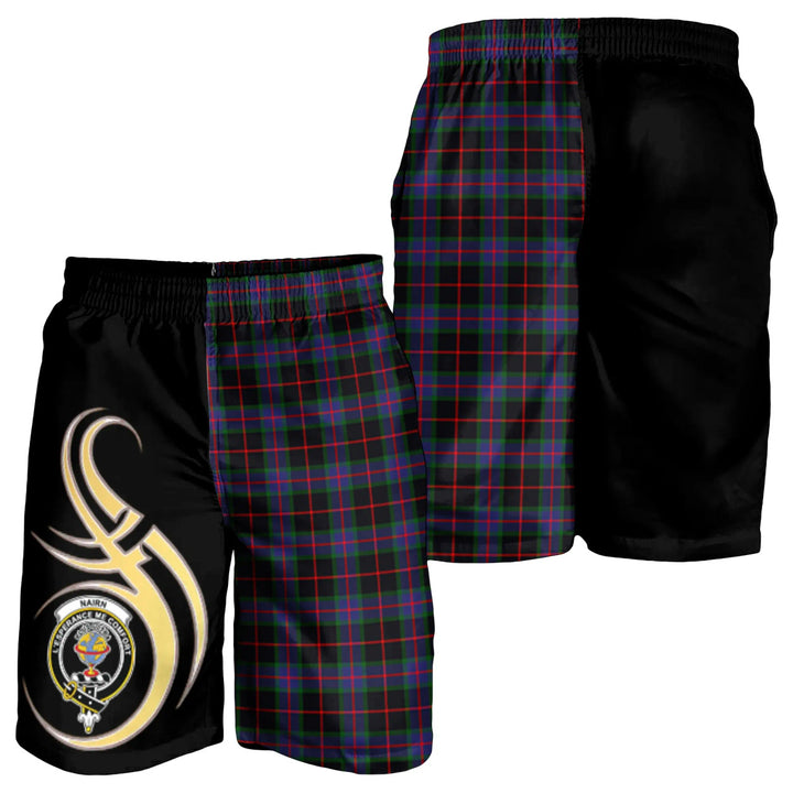 Scottish Nairn Clan Crest Tartan Believe in Me Men's Shorts