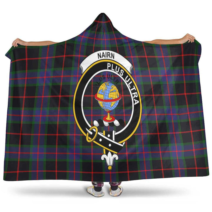 Scottish Nairn Clan Crest Tartan Hooded Blanket Tartan Plaid 1