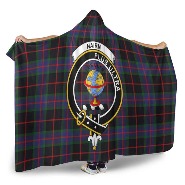 Scottish Nairn Clan Crest Tartan Hooded Blanket Tartan Plaid 2