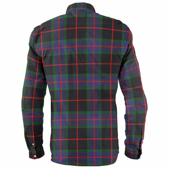 Scottish Nairn Clan Crest Tartan Long Sleeve Shirt Back Side Tartan Plaid