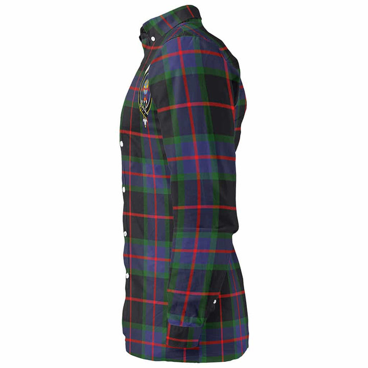 Scottish Nairn Clan Crest Tartan Long Sleeve Shirt Tartan Plaid