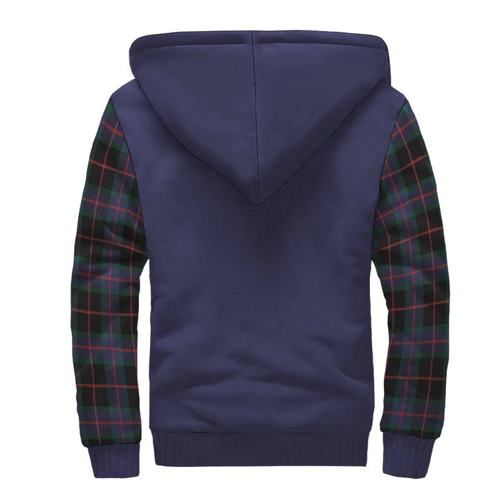 Scottish Nairn Clan Crest Tartan Plaid Sleeve Sherpa Hoodie