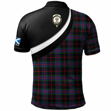 Scottish Nairn Clan Crest Tartan Polo Shirt - Scotland Forever Style Back Side Tartan Plaid