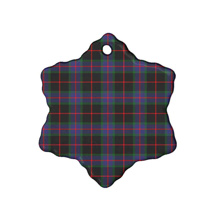 Scottish Nairn Clan Tartan Ceramic Ornament Snow Flake Shape Tartan Plaid