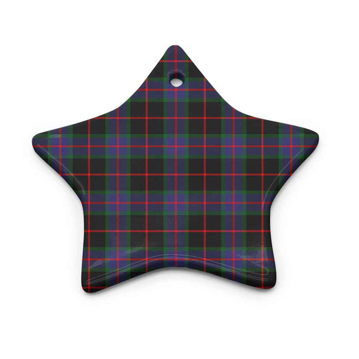 Scottish Nairn Clan Tartan Ceramic Ornament Star Shape Tartan Plaid
