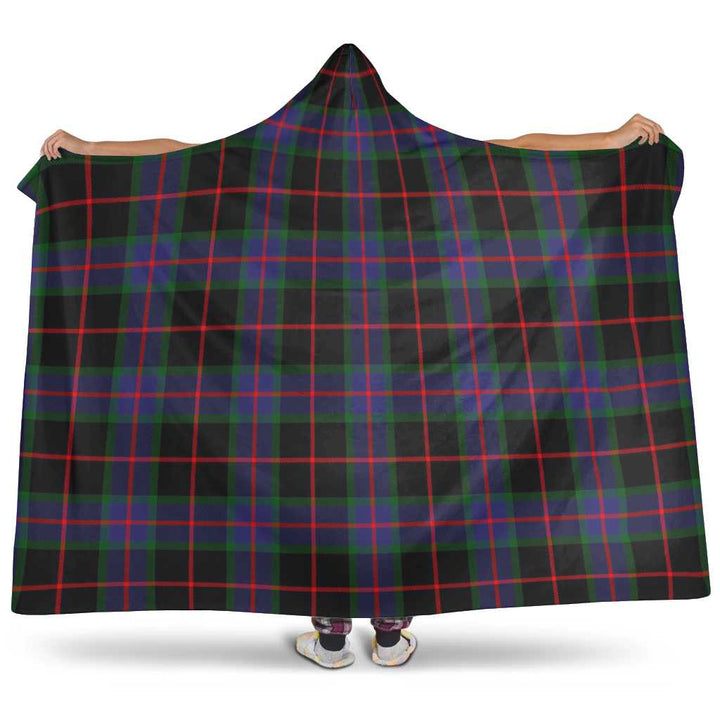 Scottish Nairn Clan Tartan Hooded Blanket Tartan Plaid 1