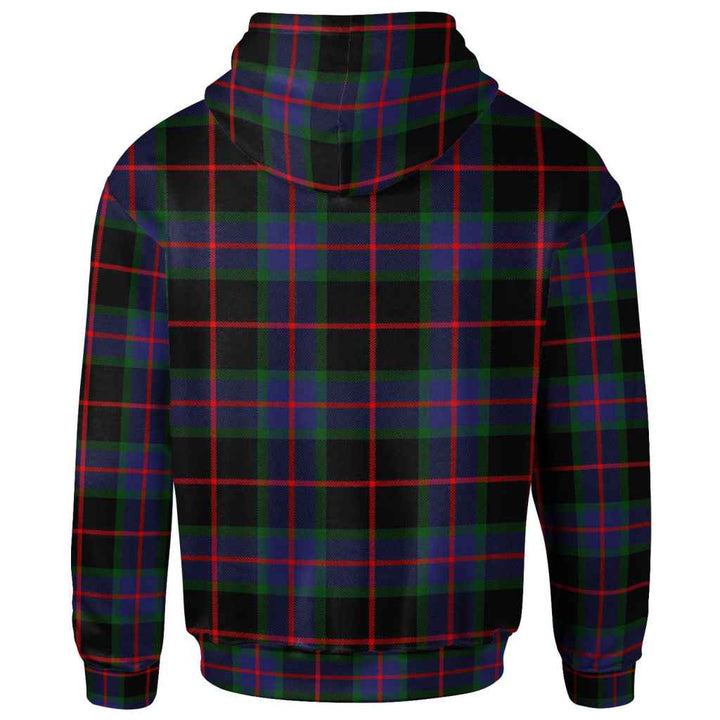 Scottish Nairn Clan Tartan Hoodie Back Side Tartan Plaid