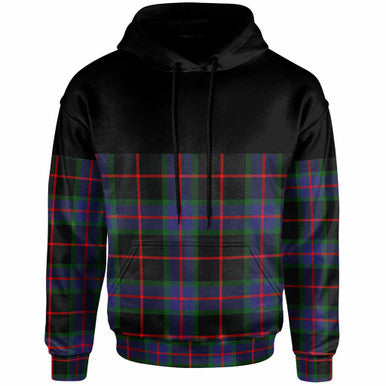Scottish Nairn Clan Tartan Hoodie - Horizontal Style Front Side Tartan Plaid