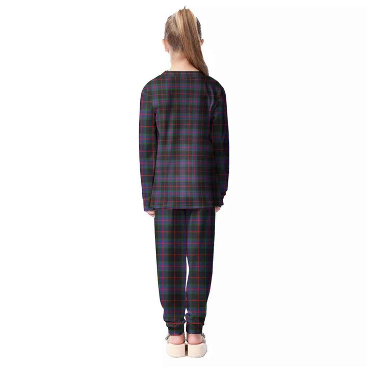 Scottish Nairn Clan Tartan Pajama Set Kid Back Side Tartan Plaid