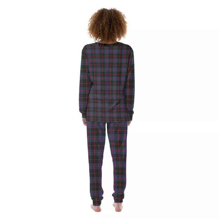 Scottish Nairn Clan Tartan Pajama Set Women Back Side Tartan Plaid
