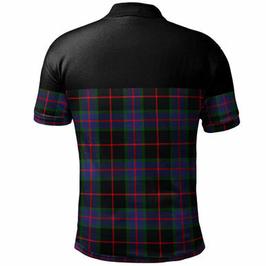 Scottish Nairn Clan Tartan Polo Shirt - Horizontal Style Back Side Tartan Plaid