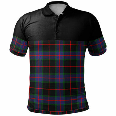 Scottish Nairn Clan Tartan Polo Shirt - Horizontal Style Front Side Tartan Plaid