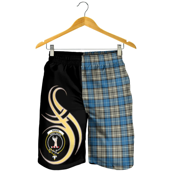 Scottish Napier Ancient Clan Crest Tartan Believe in Me Men's Shorts