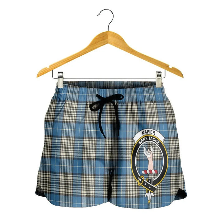 Scottish Napier Ancient Clan Crest Tartan Women Shorts