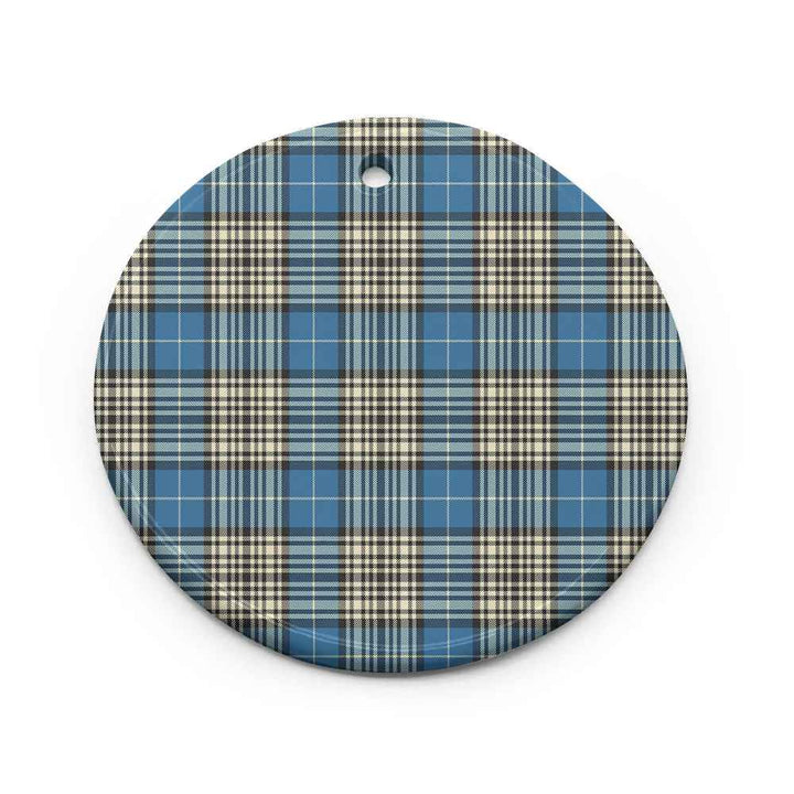 Scottish Napier Ancient Clan Tartan Ceramic Ornament Circle Shape Tartan Plaid