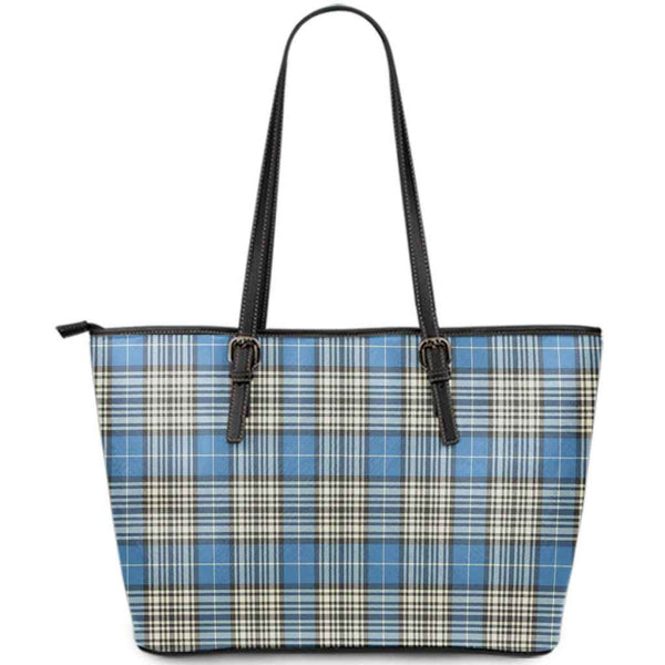Scottish Napier Ancient Clan Tartan Leather Tote Tartan Plaid