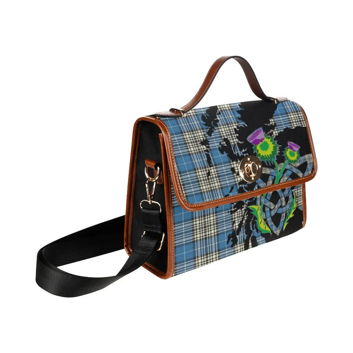 Scottish Napier Ancient Clan Tartan Waterproof Canvas Bag With Thistle Tartan Plaid 3
