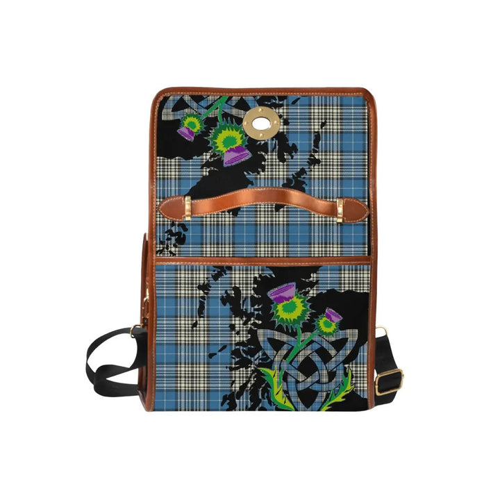 Scottish Napier Ancient Clan Tartan Waterproof Canvas Bag With Thistle Tartan Plaid 6