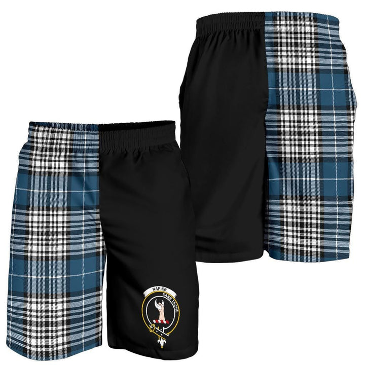 Scottish Napier Clan Crest Tartan Half of Me Men's Shorts