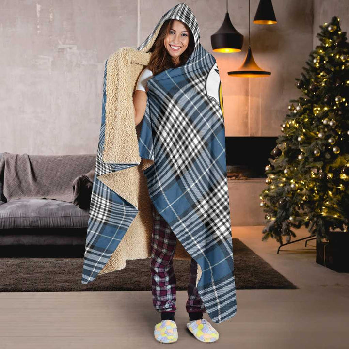 Scottish Napier Clan Crest Tartan Hooded Blanket Tartan Plaid 6