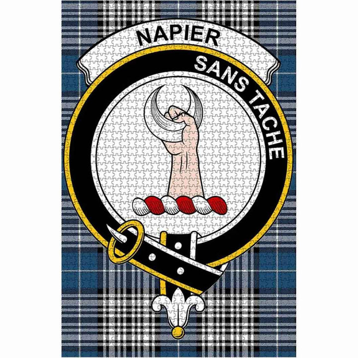 Scottish Napier Clan Crest Tartan Jigsaw Puzzle 1