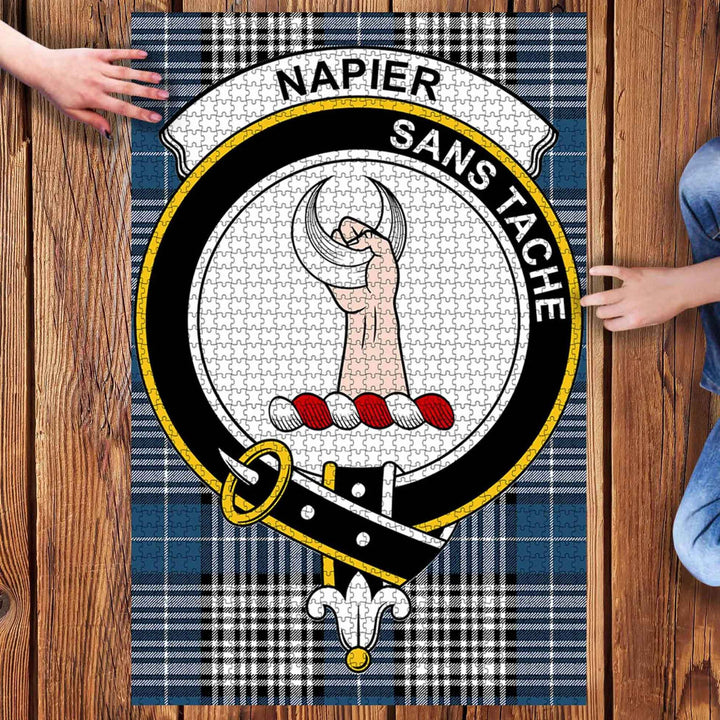 Scottish Napier Clan Crest Tartan Jigsaw Puzzle 3